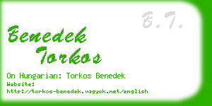 benedek torkos business card